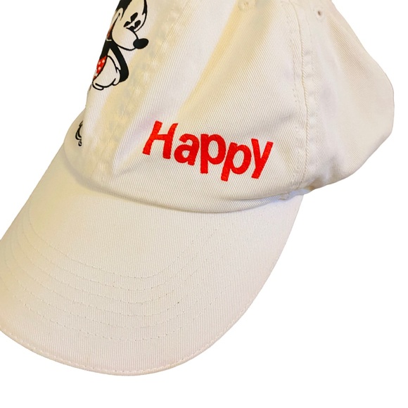 ⭐️ DISNEY White Mickey Happy Baseball Hat - Picture 2 of 7